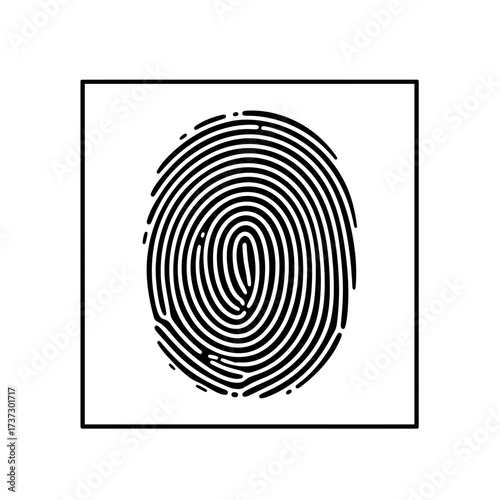 Fingerprint Icon – Biometric Security Identity Authentication Symbol for Privacy and Access Control