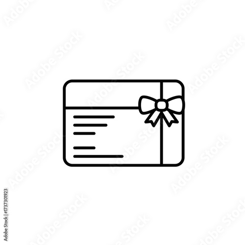 Gift Card Icon – Voucher Coupon Symbol for Shopping, Rewards, and Digital Payments