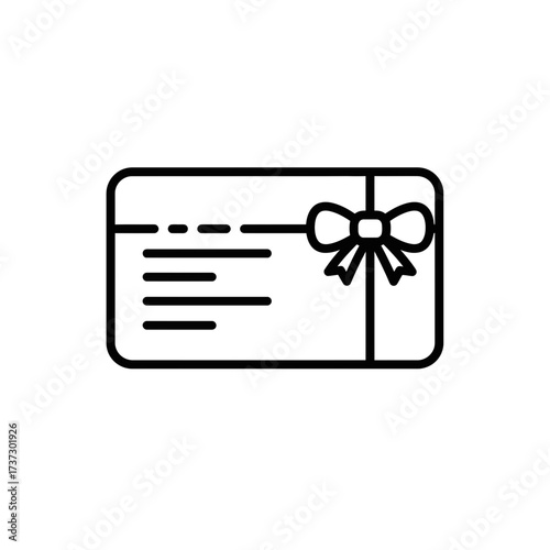 Gift Card Icon – Voucher Coupon Symbol for Shopping, Rewards, and Digital Payments