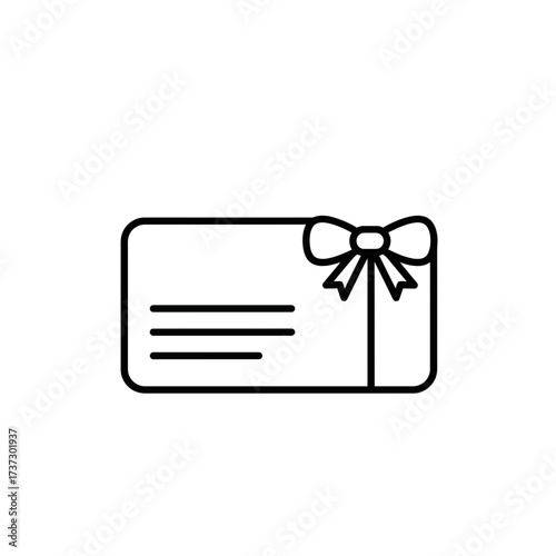 Gift Card Icon – Voucher Coupon Symbol for Shopping, Rewards, and Digital Payments