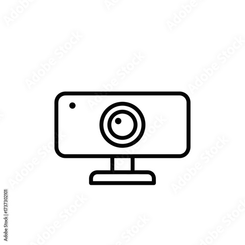 Webcam Icon – Camera Symbol for Video Call, Streaming, and Online Communication