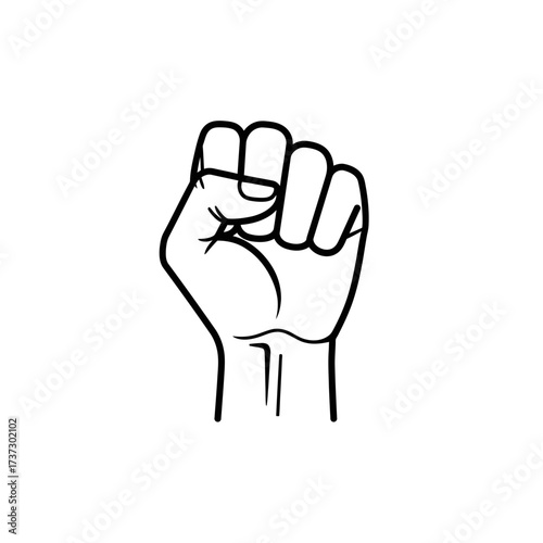 Raised Fist Icon – Power, Protest, and Solidarity Symbol for Strength and Unity