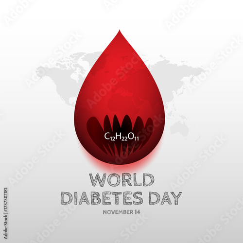 World Diabetes Day November 14 background Vector Illustration