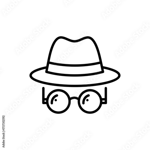 Incognito Mode Icon – Private Browsing Anonymous User Symbol for Security and Privacy