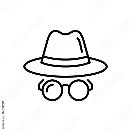 Incognito Mode Icon – Private Browsing Anonymous User Symbol for Security and Privacy