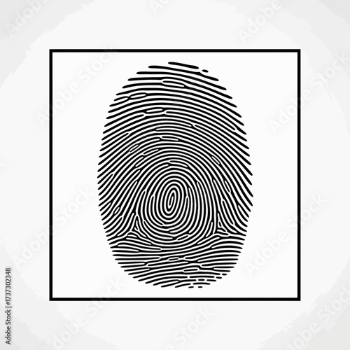 Fingerprint Icon – Biometric Security Identity Authentication Symbol for Privacy and Access Control