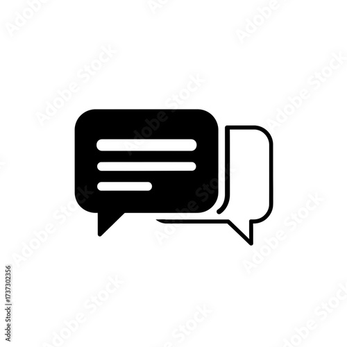 Chat Message Icon – Speech Bubble Communication Symbol for Text, Conversation, and Social Media
