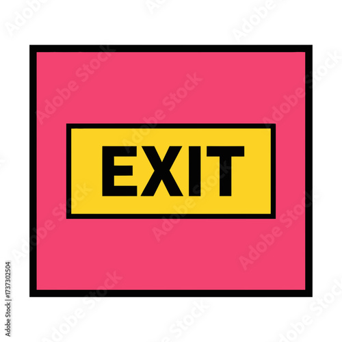 Exit Sign Icon – Emergency Way Out Symbol for Safety, Doors, and Directional Guidance