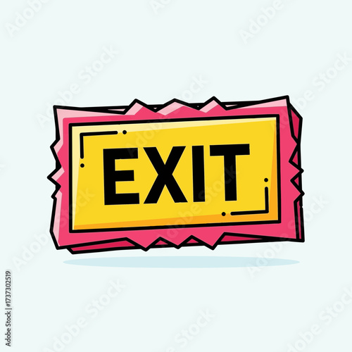 Exit Sign Icon – Emergency Way Out Symbol for Safety, Doors, and Directional Guidance