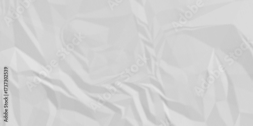White paper wrinkled texture for background space. Rough white paper. Paper texture, recycled creased paper background.	