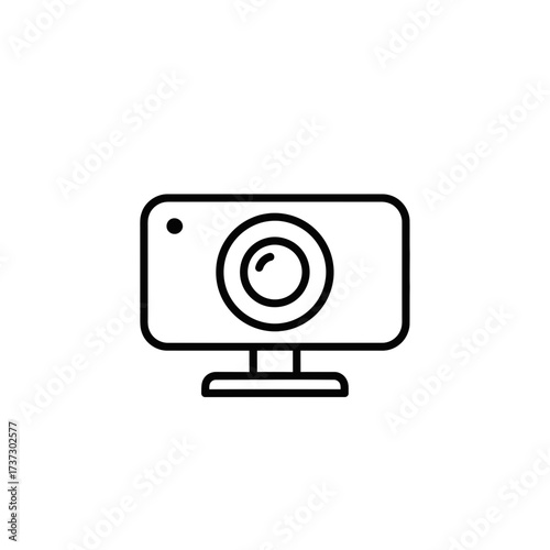 Webcam Icon – Camera Symbol for Video Call, Streaming, and Online Communication
