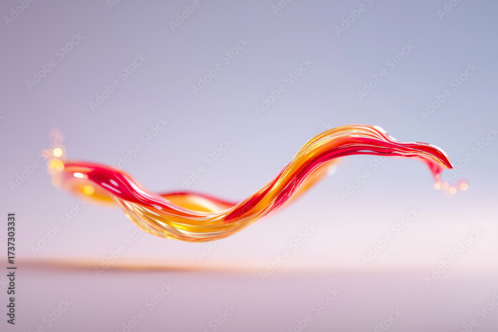 Fototapeta premium Abstract Gradient Fluid Waves Resembling Smoke Trails