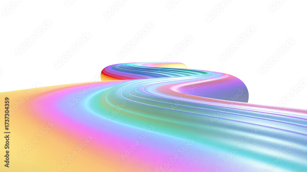 Fototapeta premium Abstract rainbow background with vibrant colors and smooth gradients isolated on white background for artistic and creative projects