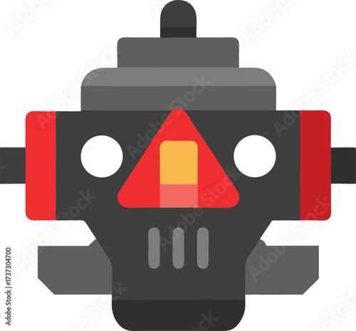 Car Engine Flat Vector Icon for Automotive Repair, Vehicle Maintenance, and Mechanical Service Apps, Isolated on White Background.

