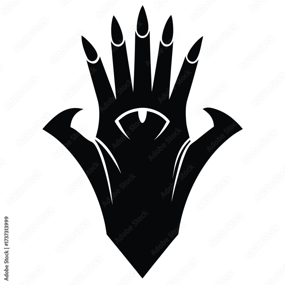 Fototapeta premium vampire hand silhouette vector illustration