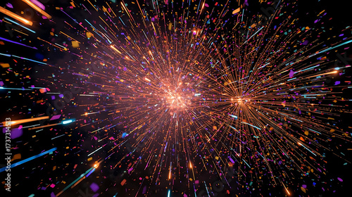 Festive Night Fireworks