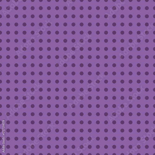 A seamless vector pattern with deep purple polka dots on a soft lilac grid. Ideal for packaging, textile, and creative visuals.