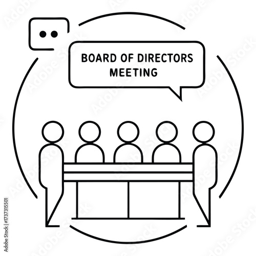 Board of directors meeting icon corporate governance business strategy decision making