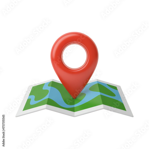 Free Download 3d red pin on a map isolated on transparent background - GFXLoad