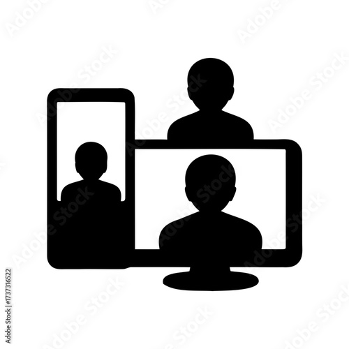 Video conference with team members across multiple platforms for collaboration