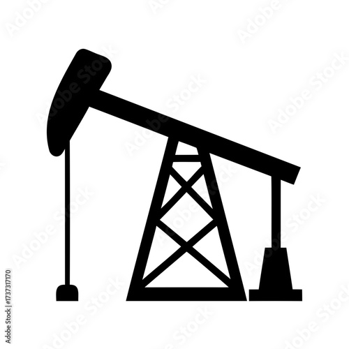 Silhouette of an Oil Pump Jack Representing the Oil and Gas Industry