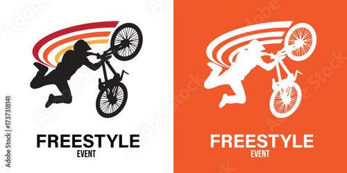 Minimalist Cycling Event Logo Vector for Team Branding