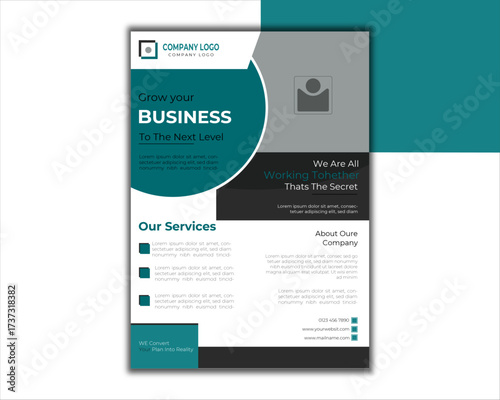 Business promotion advertise publication colorful corporate business flyer





