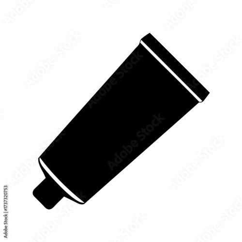Simple monochrome illustration of a tube, possibly cream, medicine or toothpaste