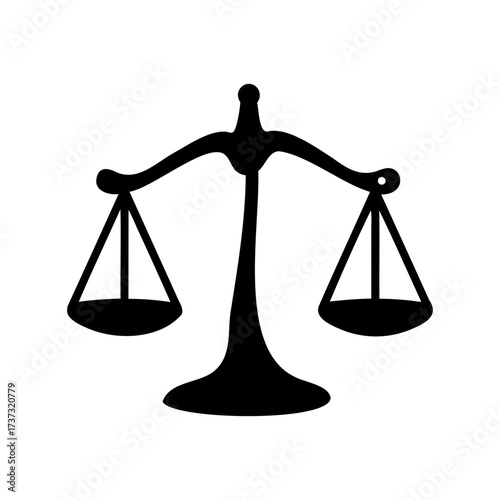 Black and White Scales of Justice Symbolizing Fairness and Legal Balance