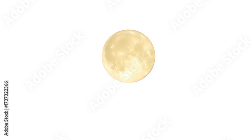 Full Yellow Moon in Dark Night Sky