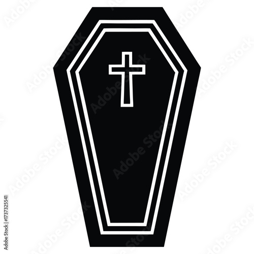 coffin board silhouette vector illustration
