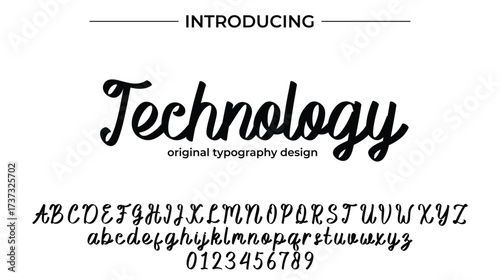 Technology - Elegant Script Font for Smooth Handwritten Design and Craeative Typography