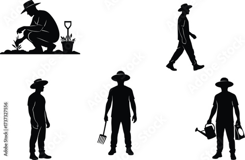 ming, outdoor, lifestyle, cultivation, silhouette, tool, care, gardening activity, farmer silhouette, plant care, watering can, agricultural work, eco lifestyle, sustainable farming, .eps