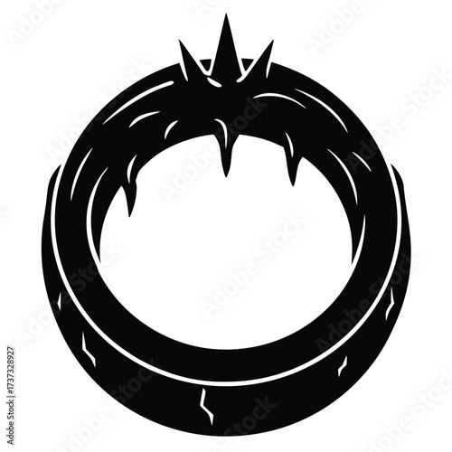 cursed ring silhouette vector illustration