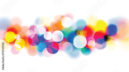 A vibrant abstract background featuring colorful circles in various sizes and shades, creating a playful and energetic atmosphere
