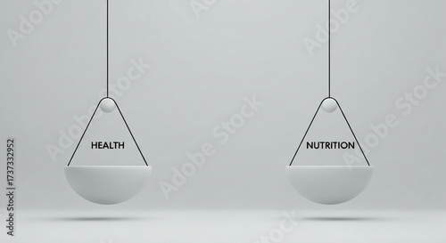 Health and Nutrition Balance - A Visual Representation.