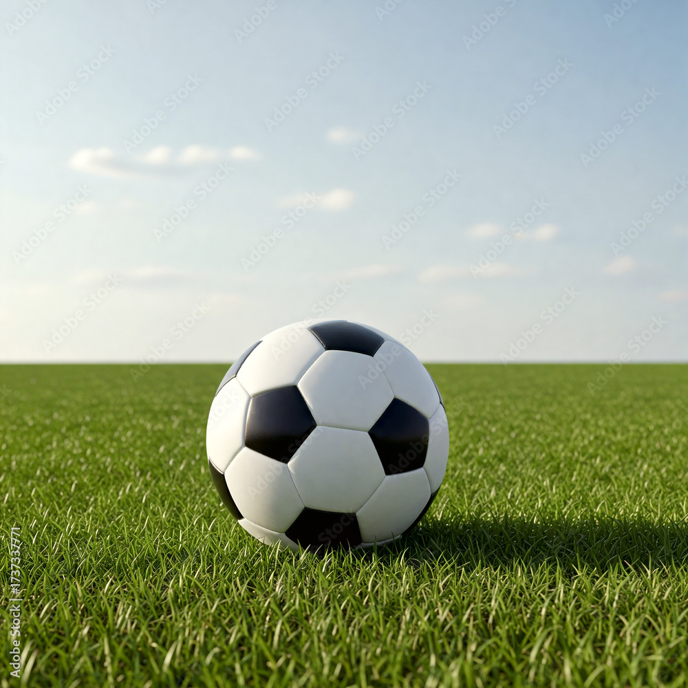 Fototapeta premium 축구공 잔디 스포츠