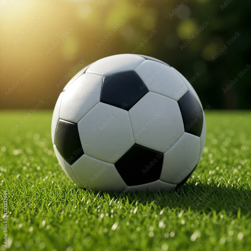 Obraz premium 축구공 잔디 스포츠