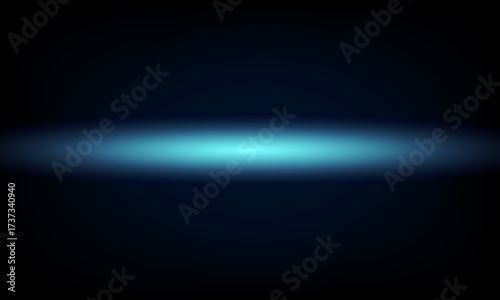 Bright horizontal beam of light on black background. Glowing laser effect creating futuristic and sci-fi aesthetics. Suitable for technology  energy  speed and digital design themes.