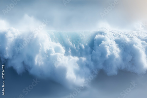 Downward Aerial View of Ocean Waves Crashing