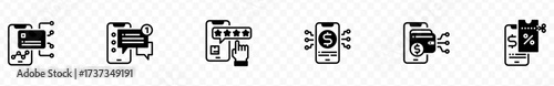 high quality bonus benefit offer reward line icon set