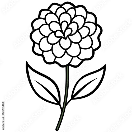 marigold flower silhouette on vector design
