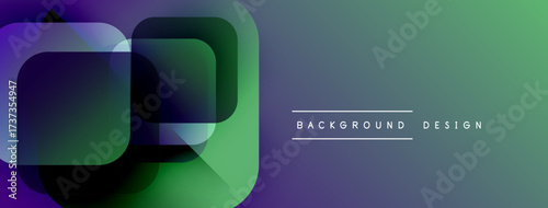 Abstract gradient layers overlap, creating dynamic visual effect. Modern design suitable for backgrounds, presentations.