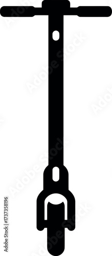 Modern electric scooter silhouette urban mobility transportation vector