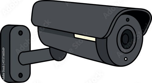 Modern surveillance camera security technology icon vector