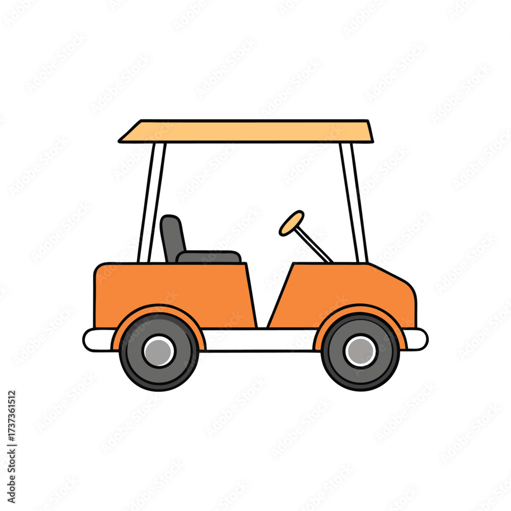 Fototapeta premium Simple Golf Cart Illustration Vector