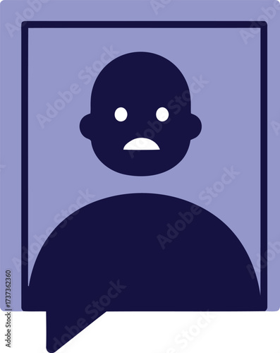 Frustrated user profile icon emotion negative feedback chat bubble vector vector