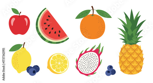 A vibrant collection of juicy and delicious fresh fruits with a focus on healthy eating and natural goodness.