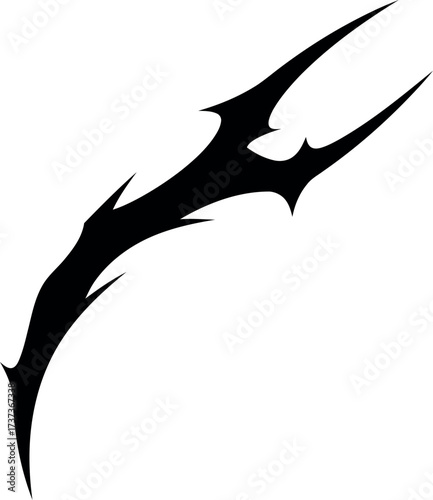 Gothic slash scar abstract dark element vector