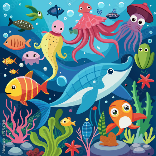 seamless pattern with fish